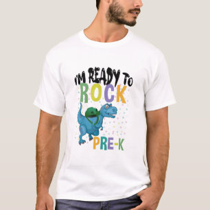 Zurück zur Schule Ich bin bereit, Pre-K Dinosaur z T-Shirt