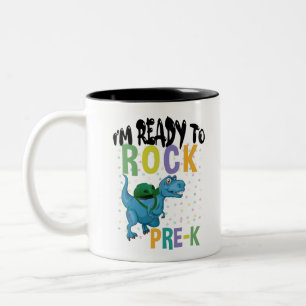 Zurück zur Schule Ich bin bereit, Pre-K Dinosaur z Zweifarbige Tasse