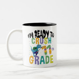 Zurück zur Schule Ich bin bereit zu rocken 11. Kla Zweifarbige Tasse