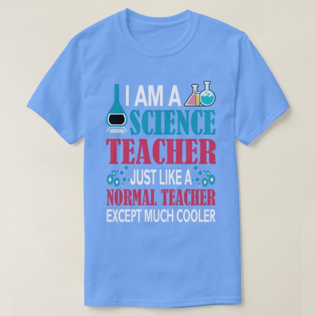 Zurück zur Schule - ich bin Lehrerin für Naturwiss T-Shirt (Design vorne)