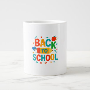 "Zurück zur Schule"-illustrierte Bleistift- und Ap Jumbo-Tasse
