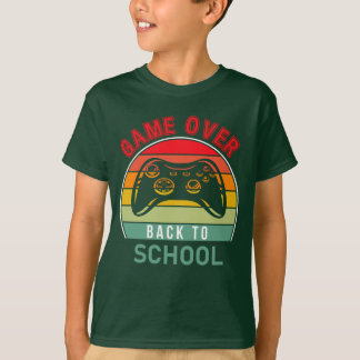 Zurück zur Schule im Gamer-Stil. T-Shirt