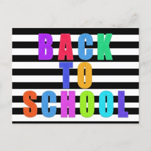 Zurück zur Schule Imitate mit Stich Ankündigungspostkarte