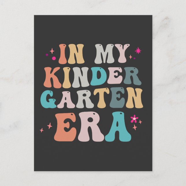 Zurück zur Schule in meinem Kindergarten-Zeitalter Postkarte (Vorderseite)