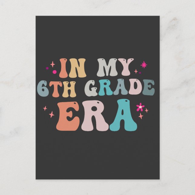 Zurück zur Schule in meinem Lehrer der 6. Klasse Postkarte (Vorderseite)