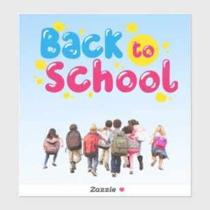 Zurück zur Schule - individuell zugeschnittener Vi Aufkleber