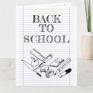 Zurück zur Schule Karte