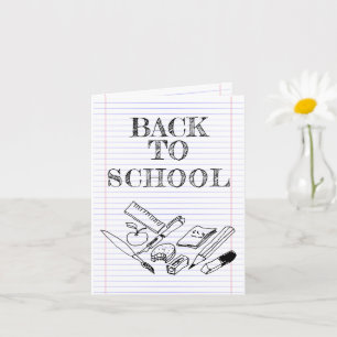 Zurück zur Schule Karte