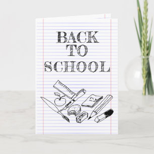 Zurück zur Schule Karte