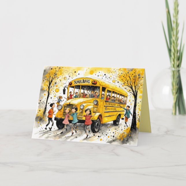 Zurück zur Schule Karte (Vorderseite)