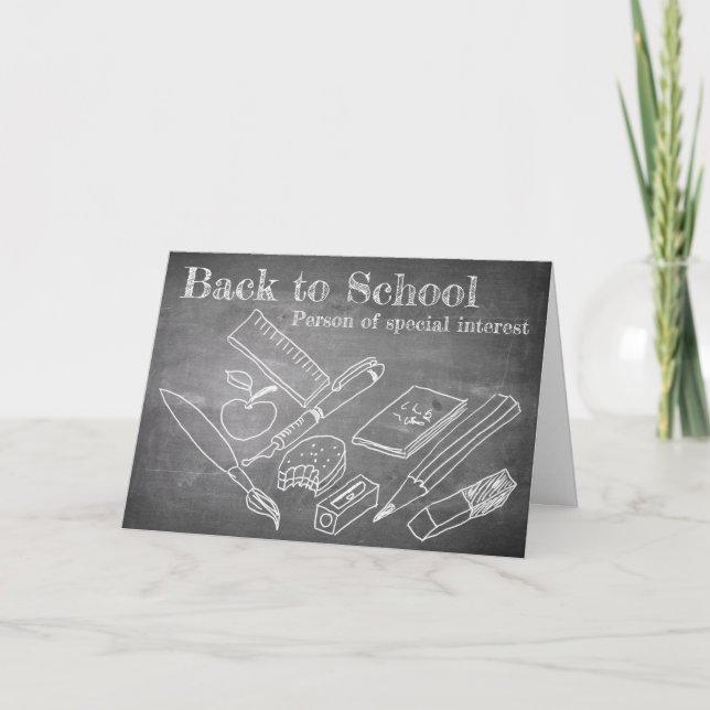 Zurück zur Schule Karte (Vorderseite)