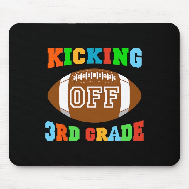 Zurück zur Schule Kick-Off 3. Klasse Fußball Kinde Mousepad (Vorne)
