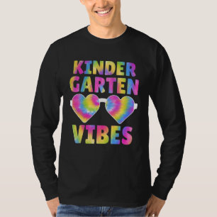 Zurück zur Schule Kinder Kindergarten Vibes Gefärb T-Shirt
