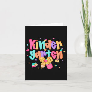 Zurück zur Schule Kindergarten Coquette Bow Gi Karte