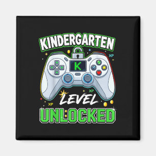 Zurück zur Schule Kindergarten Junge Gamer erster Magnet