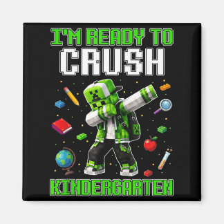 Zurück zur Schule Kindergarten Jungen Gamer Erster Magnet