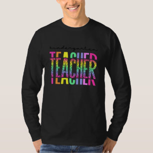 Zurück zur Schule Kindergarten Lehrer Tie Dye Leop T-Shirt