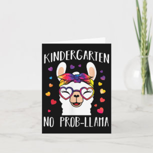 Zurück zur Schule Kindergarten No Prob Llama Lehre Karte