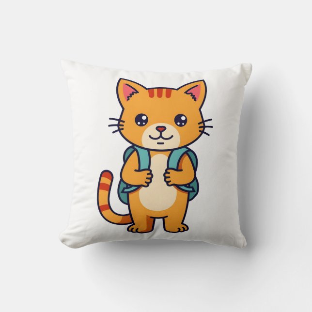 Zurück zur Schule Kitty - nein10 Kissen (Vorderseite)