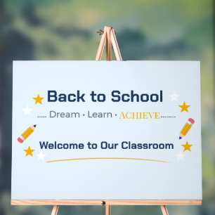 Zurück zur Schule Klassenzimmer Schild   Acryl Wil