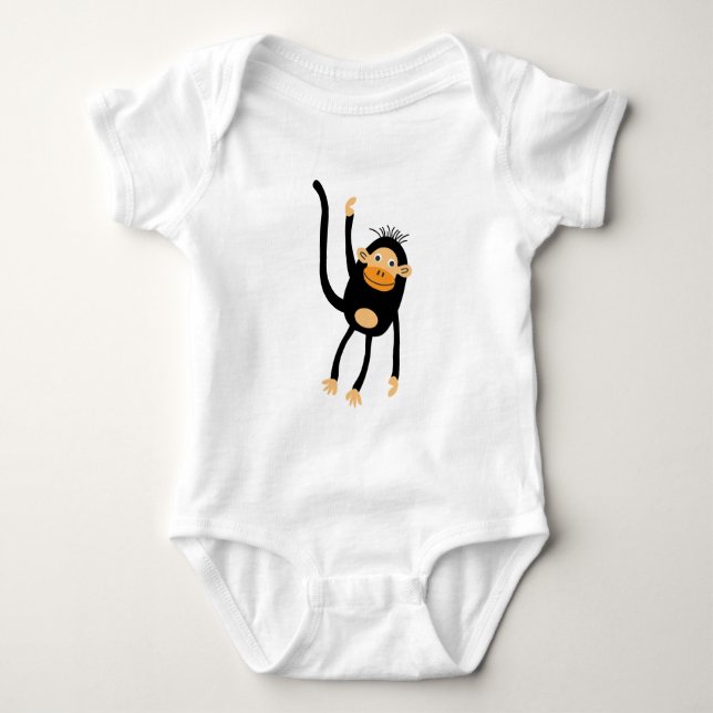 Zurück zur Schule Kleiner Affe Baby Strampler (Vorderseite)