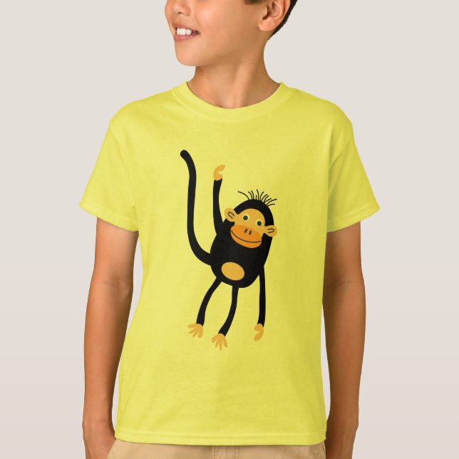 Zurück zur Schule Kleiner Affe T-Shirt (Vorderseite)
