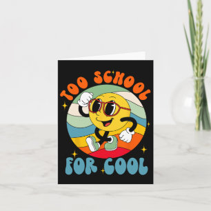 Zurück zur Schule Lächeln Gesicht zu Schule für Co Karte