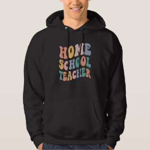 Zurück zur Schule Lehrer Groovy Retro Homeschool L Hoodie