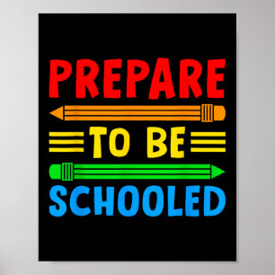 Zurück zur Schule Lehreroutfit Funny bereit, sein Poster