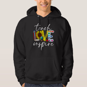 Zurück zur Schule Liebe lehren inspirieren Retro-L Hoodie