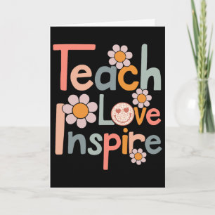 Zurück zur Schule Liebe lehren inspirieren Retro L Karte