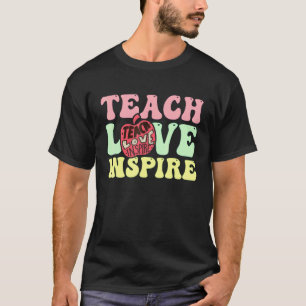 Zurück zur Schule Liebe lehren inspirieren Retro-L T-Shirt