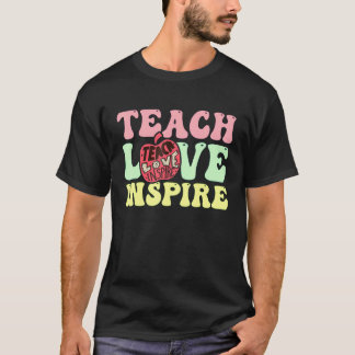 Zurück zur Schule Liebe lehren inspirieren Retro-L T-Shirt