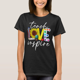 Zurück zur Schule Liebe lehren inspirieren Retro-L T-Shirt