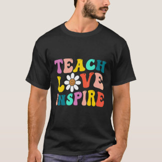 Zurück zur Schule Liebe lehren inspirieren Retro L T-Shirt