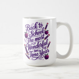 Zurück zur Schule Lila Kaffeetasse