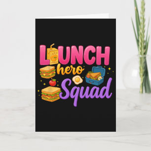 Zurück zur Schule Lunch Lady Squad Lunch Hero Squa Karte