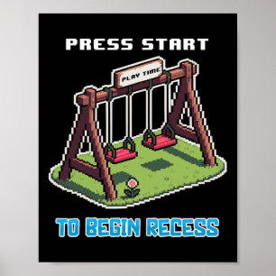 Zurück zur Schule Lustiger Gamer für Jungen Mädche Poster