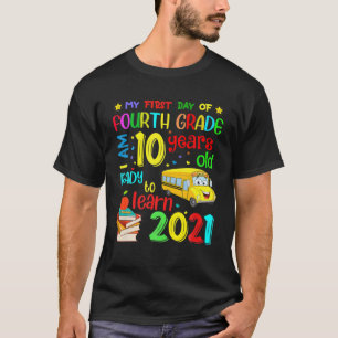 Zurück zur Schule mein erster Tag der vierten Klas T-Shirt