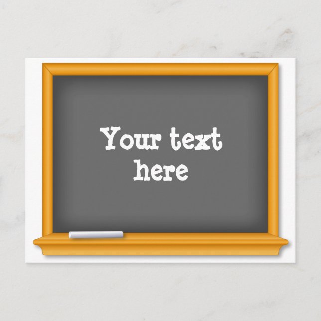 Zurück zur Schule Mini-Chalkboard Postkarte (Vorderseite)