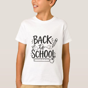 Zurück zur Schule Minimale Schulsachen Bleistift L T-Shirt