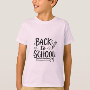 Zurück zur Schule Minimale Schulsachen Bleistift L T-Shirt