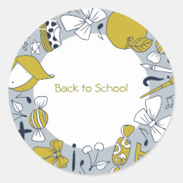 Zurück zur Schule mit Darling Little Things Sticke Runder Aufkleber