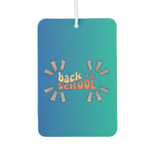 Zurück zur Schule mit einer Animation-Drehung Autolufterfrischer