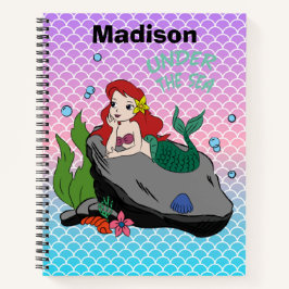 Zurück zur Schule mit Meerjungfrauen und dem Meer Notizbuch