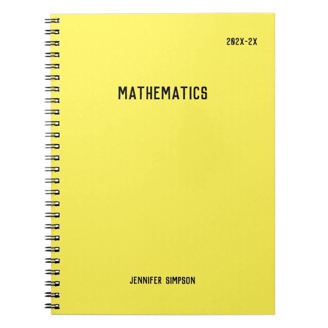 Zurück zur Schule mit Personalisierten Fachkennzei Notizblock (Vorderseite)