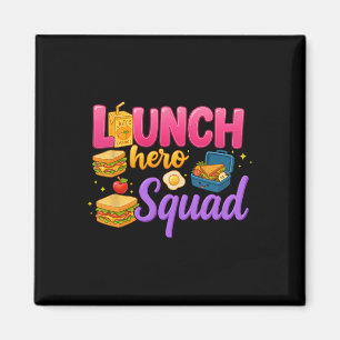 Zurück zur Schule Mittagessen-Dame-Squad Lunch-Hel Magnet