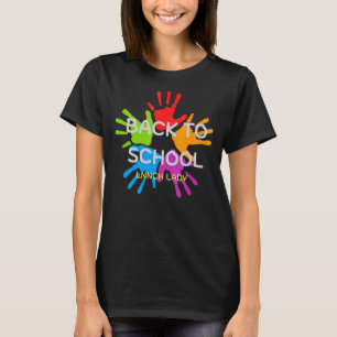 Zurück zur Schule Mittagessen Lady Cafeteria Schoo T-Shirt
