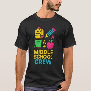 Zurück zur Schule Mittelschul-Crew Niedliche Damen T-Shirt