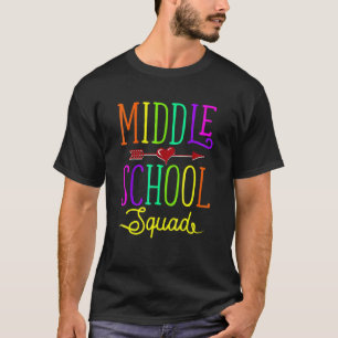 Zurück zur Schule Mittelschul-Squad-Lehrer Schüler T-Shirt